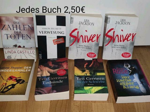Sammlung an Thriller-Bücher